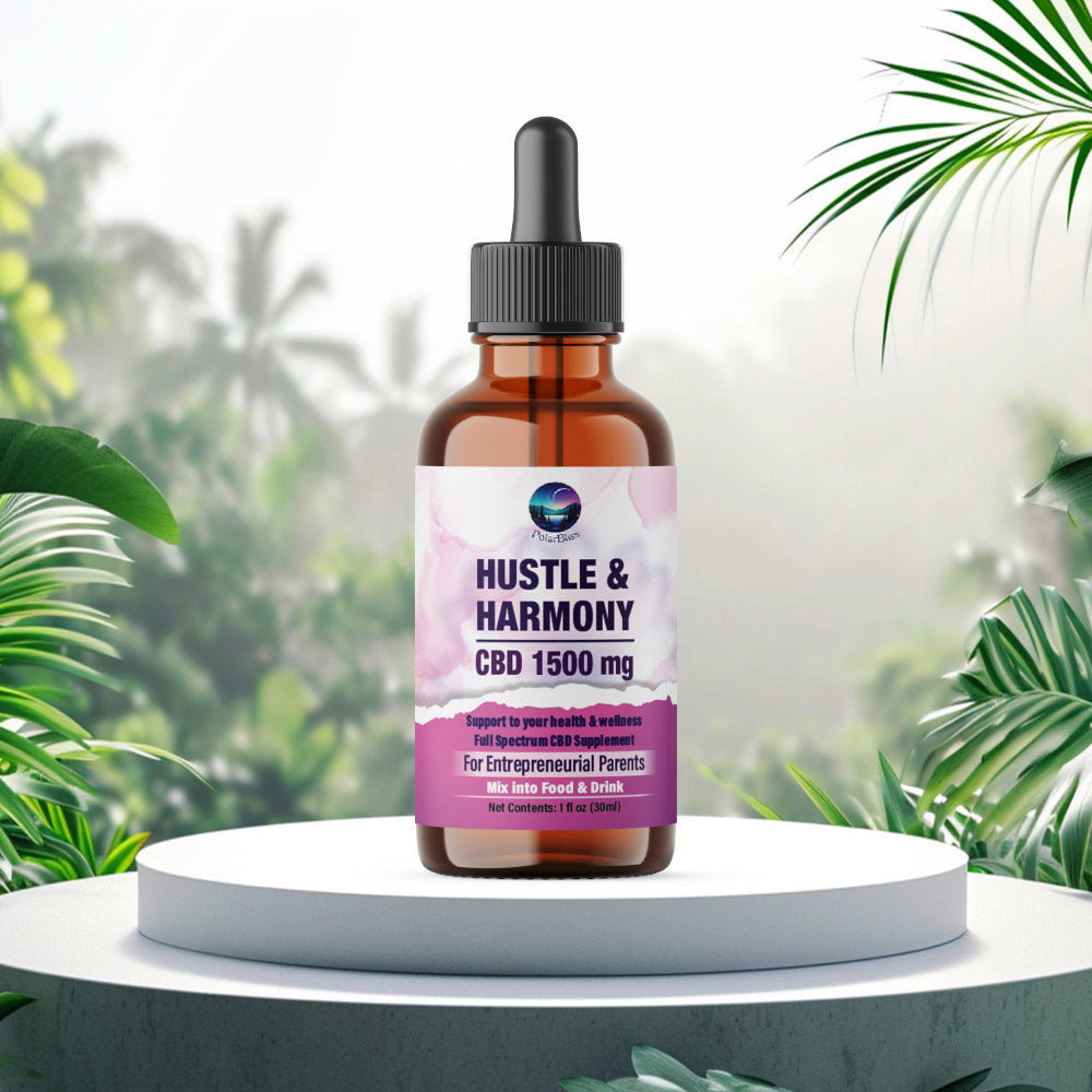 Hustle & Harmony CBD 1500 For Entrepreneurial Parents - Premium CBD Oil from US-Grown Hemp Plant